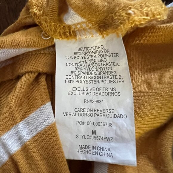 Jolt Size Medium Yellow and White Striped Shirt - Picture 5 of 5